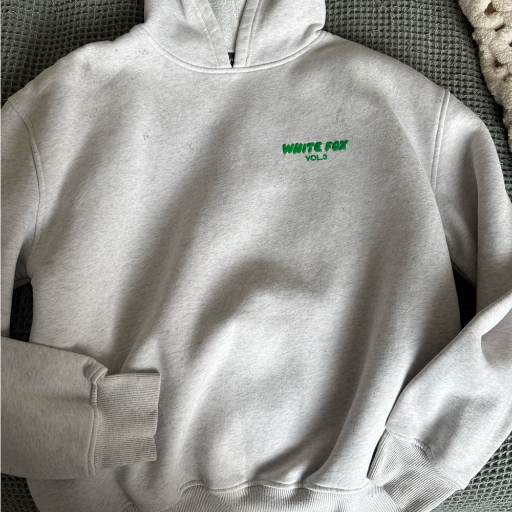 White Fox Gray Hoodie